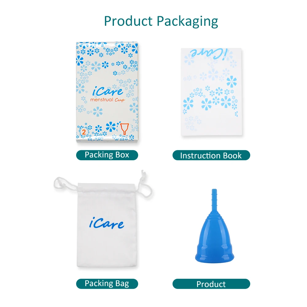 Reusable Menstrual Cup Medical Silicone Period Cups for Women Girl Comfortably Use for 12 Hours Menstruation Copa Menstrual Cup