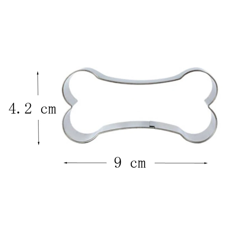 Bone Cookie Cutter Stainless Steel Biscuit Knife Baking Fruit Cut Kitchen Tools Embossing Printing