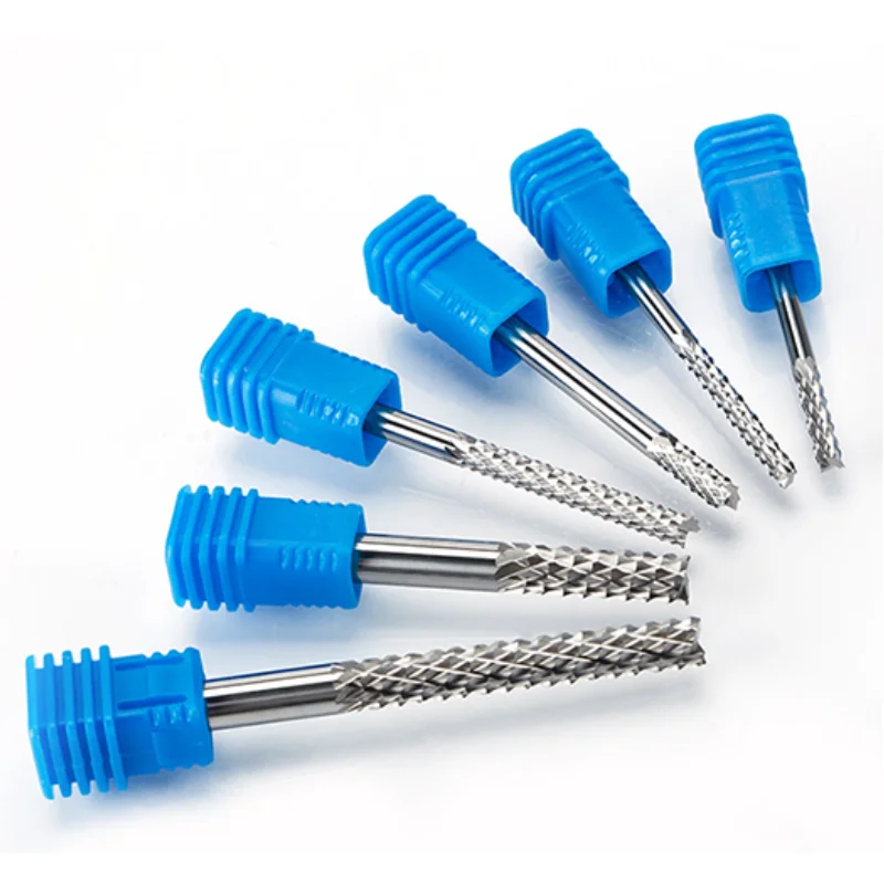 UCHEER 1 pz 8/10/12mm carburo di tungsteno PCB mais denti Cutter frese frese fresa CNC router bit per macchina per incidere