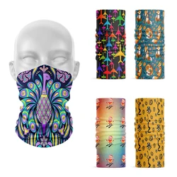 Hijab magique sans couture imprimé en 3D pour hommes et femmes, écharpe annulaire, mini motif, cou, magique, vélo, bandana, Buff