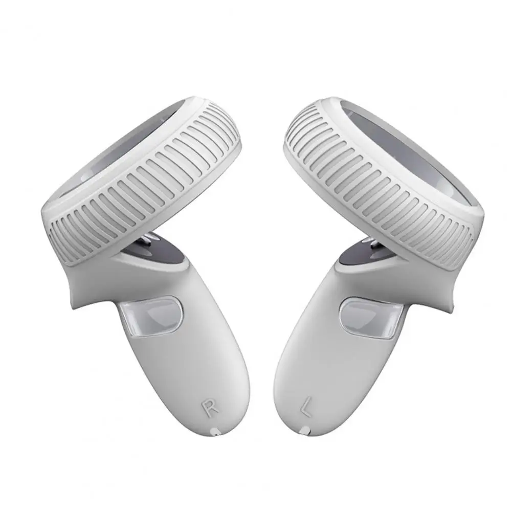 1 Paar Vr Handvat Grip Beschermende Huid Antislip Stofdicht Slijtvaste Beschermende Kussen Met Opknoping Riem Voor oculu Quest 2