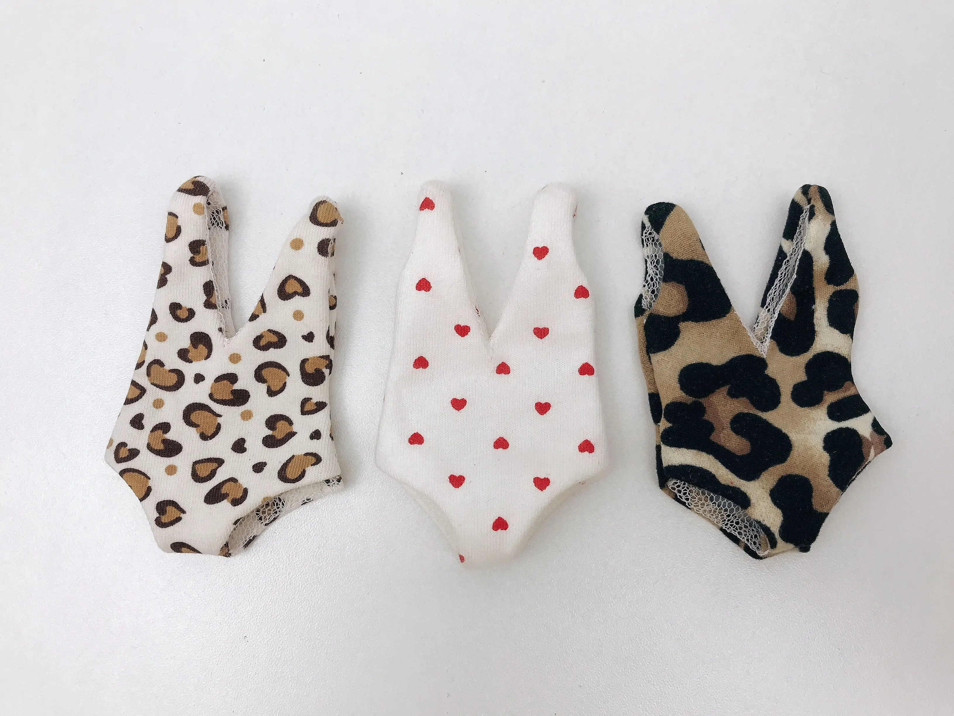 1PCS Deep V-neck Swimming Suit Leopard Swimsuit for Blyth 1/6 Dolls accessories