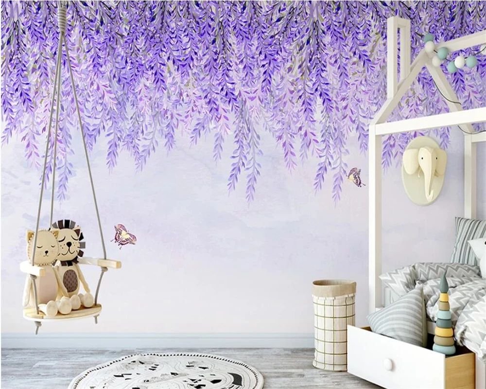 

Beibehang пользовательские современные обои скандинавский ретро картина маслом сельский цветок диван ТВ фон обои домашний декор