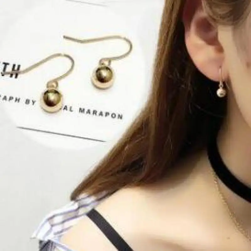 Oorbellen Hollow Geometric Metallic Gold Ball Earrings Sweet Earrings For Women Brincos Gift Jewelry Orecchini Pendientes