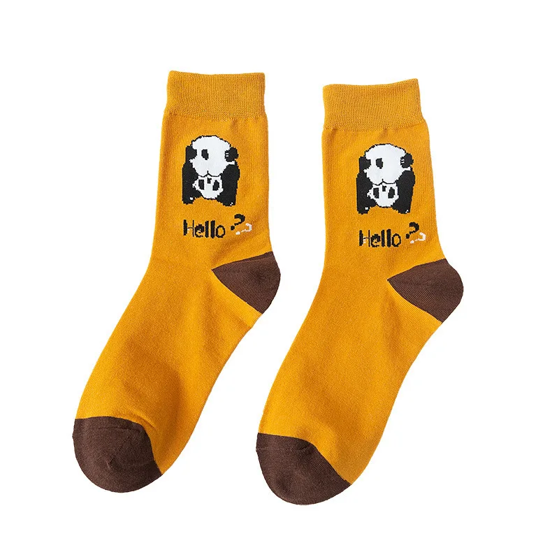 Socks Women Animal Panda Funny Socks Creative Streetwear Sweet Cute Korean Kawaii Cartoon Sock Skarpetki Sokken Calcetines Soks