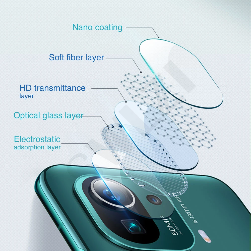 2/1Pcs 9H for Xiaomi mi 11 lite 11X pro 11i 10 Ultra 10T 9T 9 SE Camera Lens phone screen protector Camera Glass protective Film