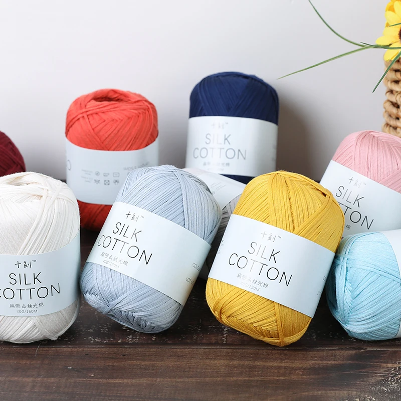 100% Cotton Spring And Summer Hand Knitting Wool Line Crochet Sweater Shawl Clothing Hand DIY Medium Yarn Thread