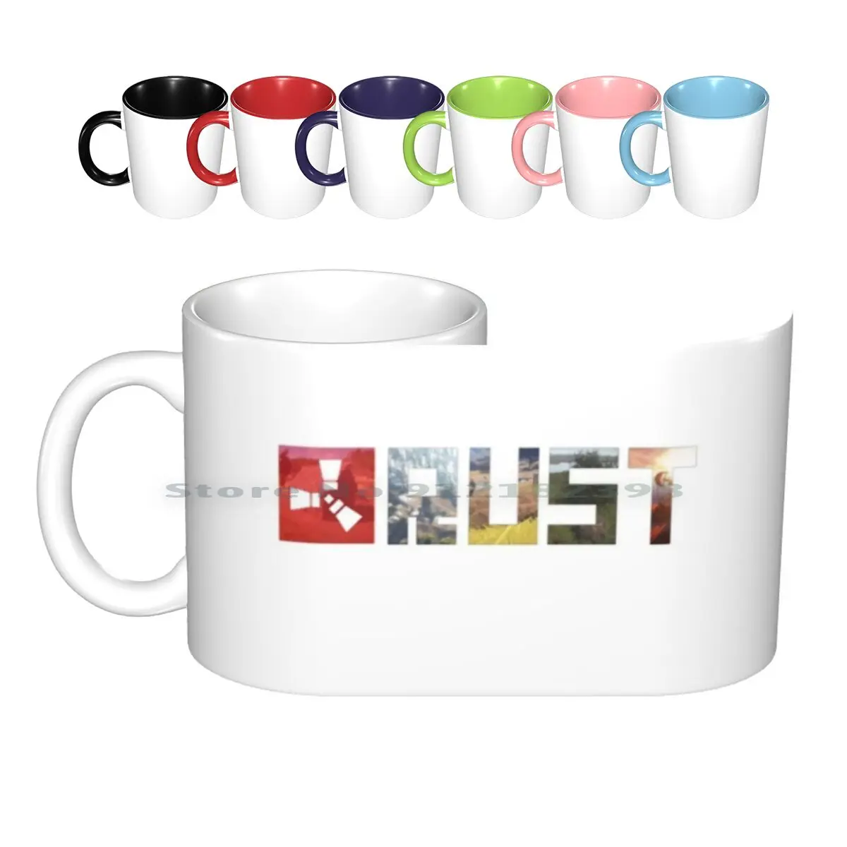 Rust Game Logo Ceramic Mugs Coffee Cups Milk Tea Mug Rust Rust Game Rust Game Logo Gaming Pc Computer Filthy Frank Pewdiepie