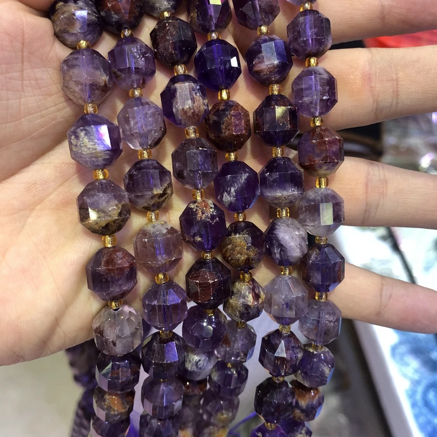 

Wholesale 1string of 15.5" A Quality Faceted Auralite 23- Beads, 10mm12mm Faceted Round Gem Stone Loose Beads for jewelry