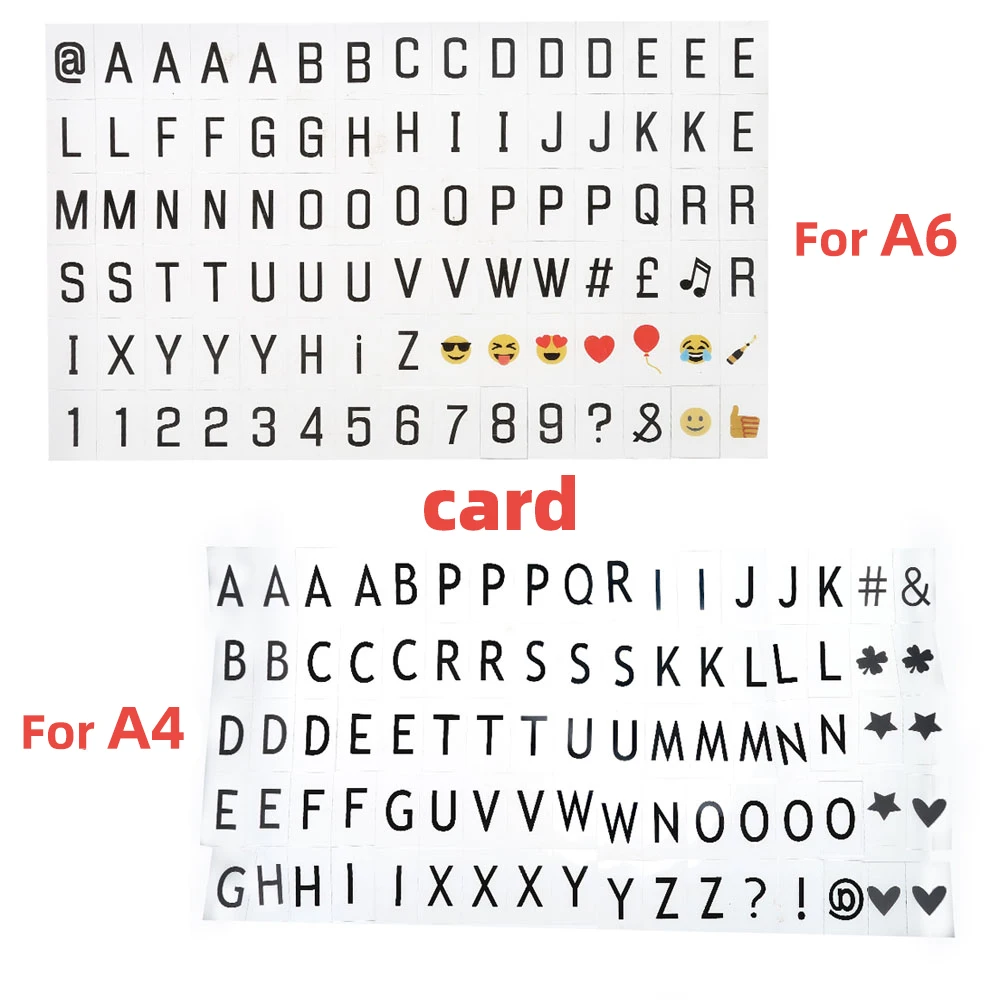 Aimkeeg A4 A6 Size LED Combination Night light Box USB AA Battery DIY Letters Cards Decoration Lamp Message Board Lightbox