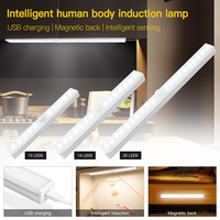 Under Cabinet Light Motion Sensor Night Light Closet Cabinet Kitchen Lighting USB Rechargeable Bathroom Lamp 15cm/21cm/30cm