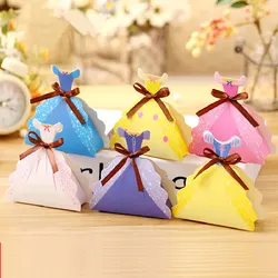 Princess Skirt Folding Gift Box Candy Boxes Kids Party Decoration Party Supplies Kids Birthday Party Supplies Gift Paper Box