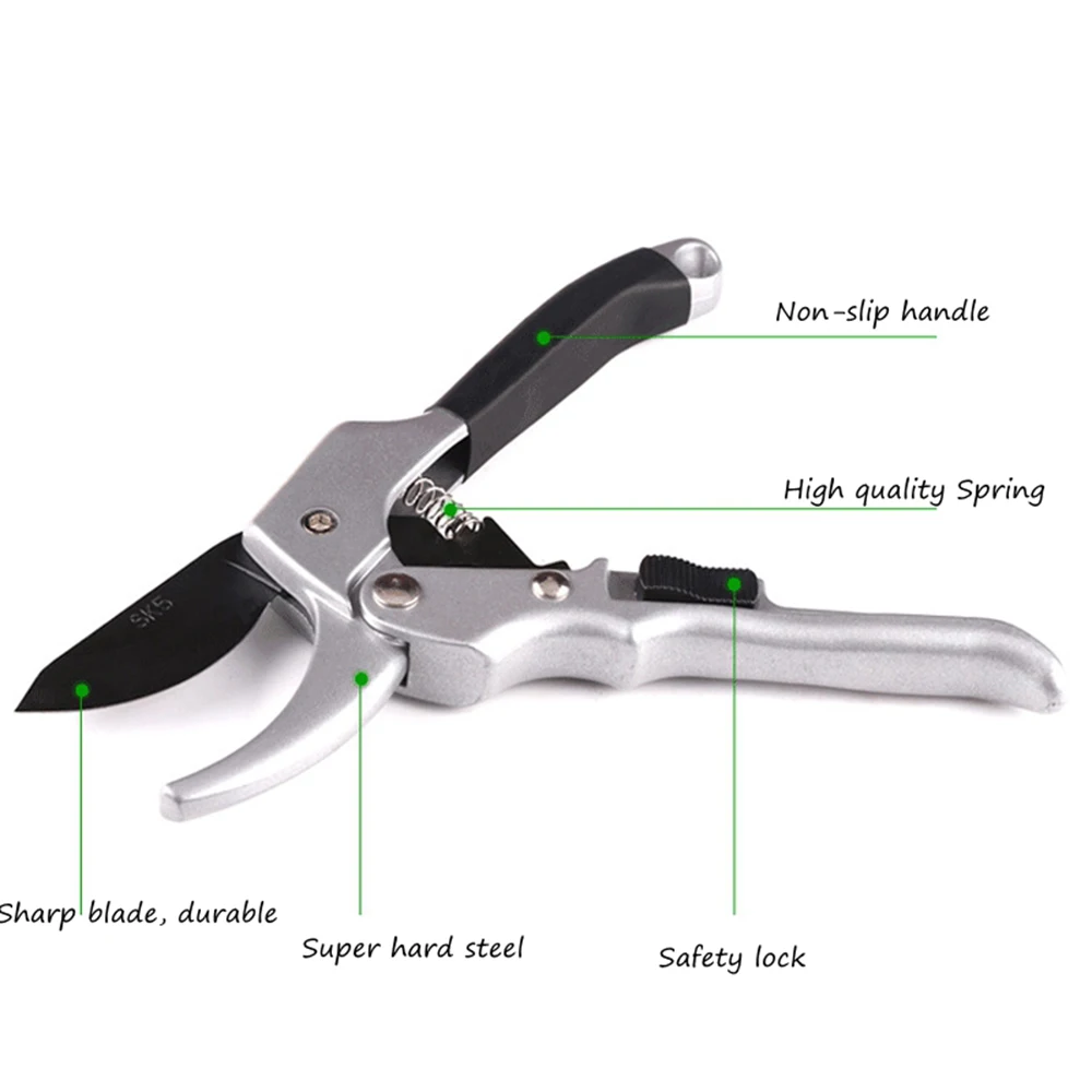 20Cm Lưỡi Thép Ratchet Lao Động Tiết Kiệm Trái Cây Picke Vườn Kéo Tay Máy Tỉa Nhánh Cắt Tỉa Trái Cây Cắt Cây kéo Cắt Tỉa