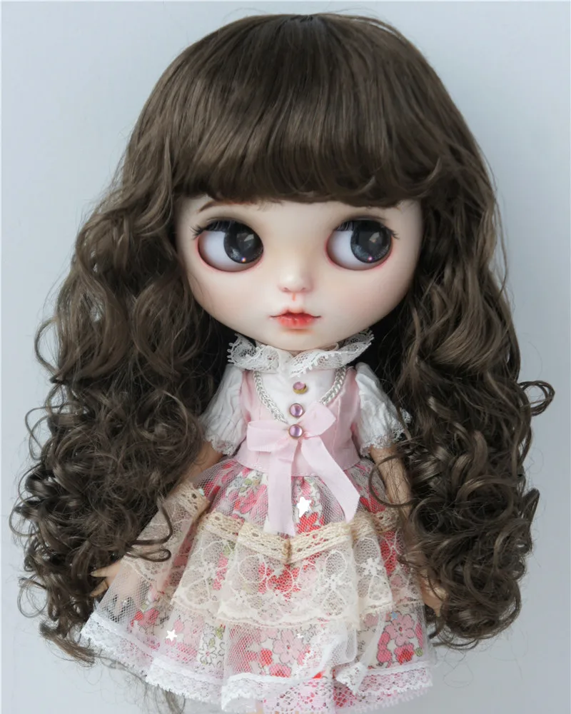 JD311 9-10inch  10-11inch  Synthetic mohair  BJD  wigs    Long European wave  Blythes Doll hair