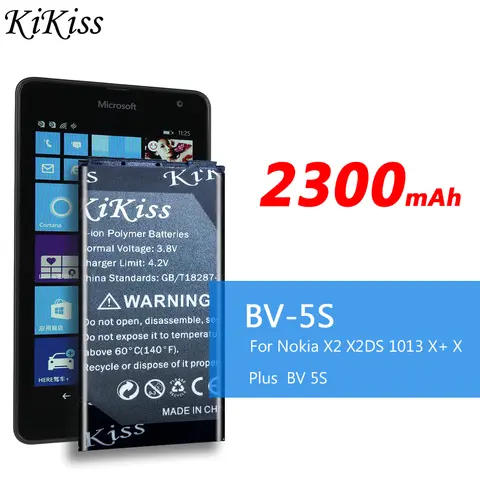 BV-5S 2300mAh Safe For Nokia X2 X2DS 1013 X+ X Plus Mobile Phone Battery