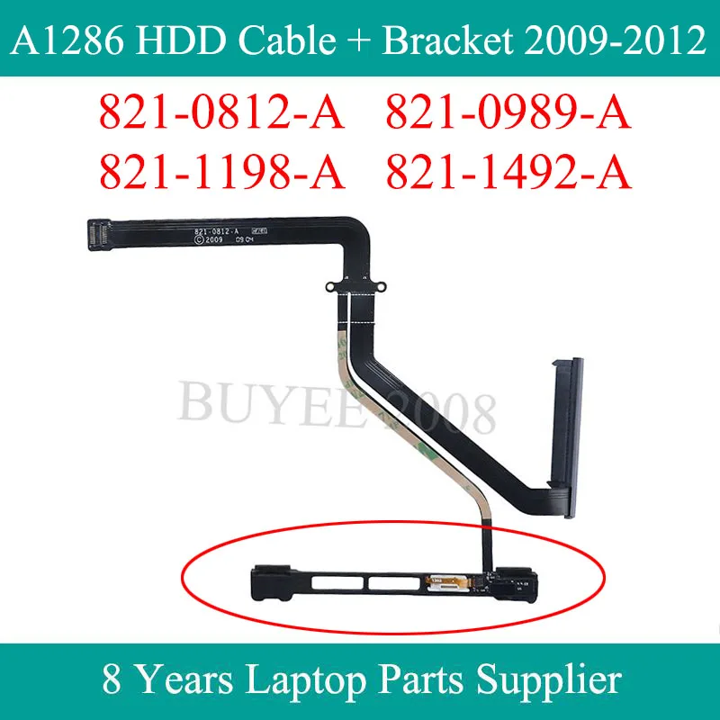 For Macbook Pro A1286 HDD Hard Disk Drive Cable+Bracket 821-0812-A 821-0989-A 821-1198-A 821-1492-A 2009 2010 2011 2012 Year