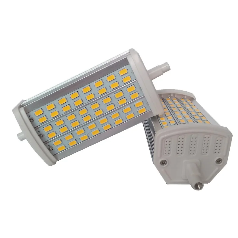 Holofote led r7s, iluminação regulável de 118mm, 20w, j118, substitui lâmpadas de tubo halogênio de 200w, rx7s