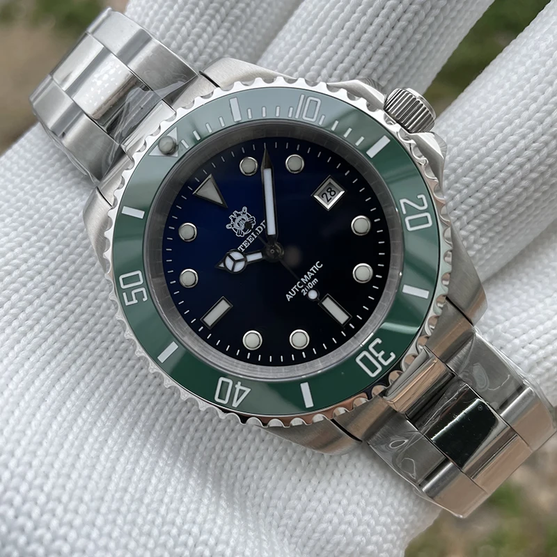 

STEELDIVE Mens Automatic Watches 44mm Luxury Watch Mechanical Wristwatch 200m Waterproof BGW-9 Luminous Sapphire Steel Strap