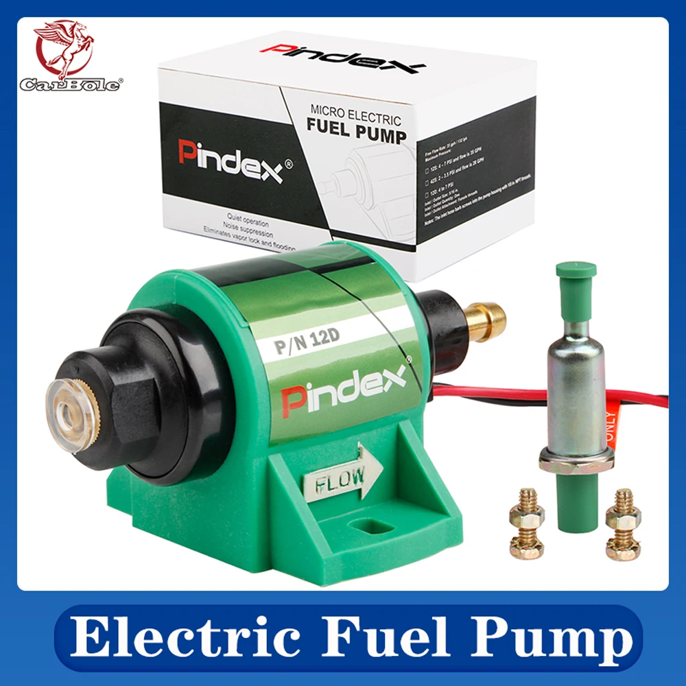 

CARBOLE Universal 100% New Electric Diesel Gasoline Fuel Pump 12V Petrol 35 GPH 4-7 psi Low Pressure 5/16"