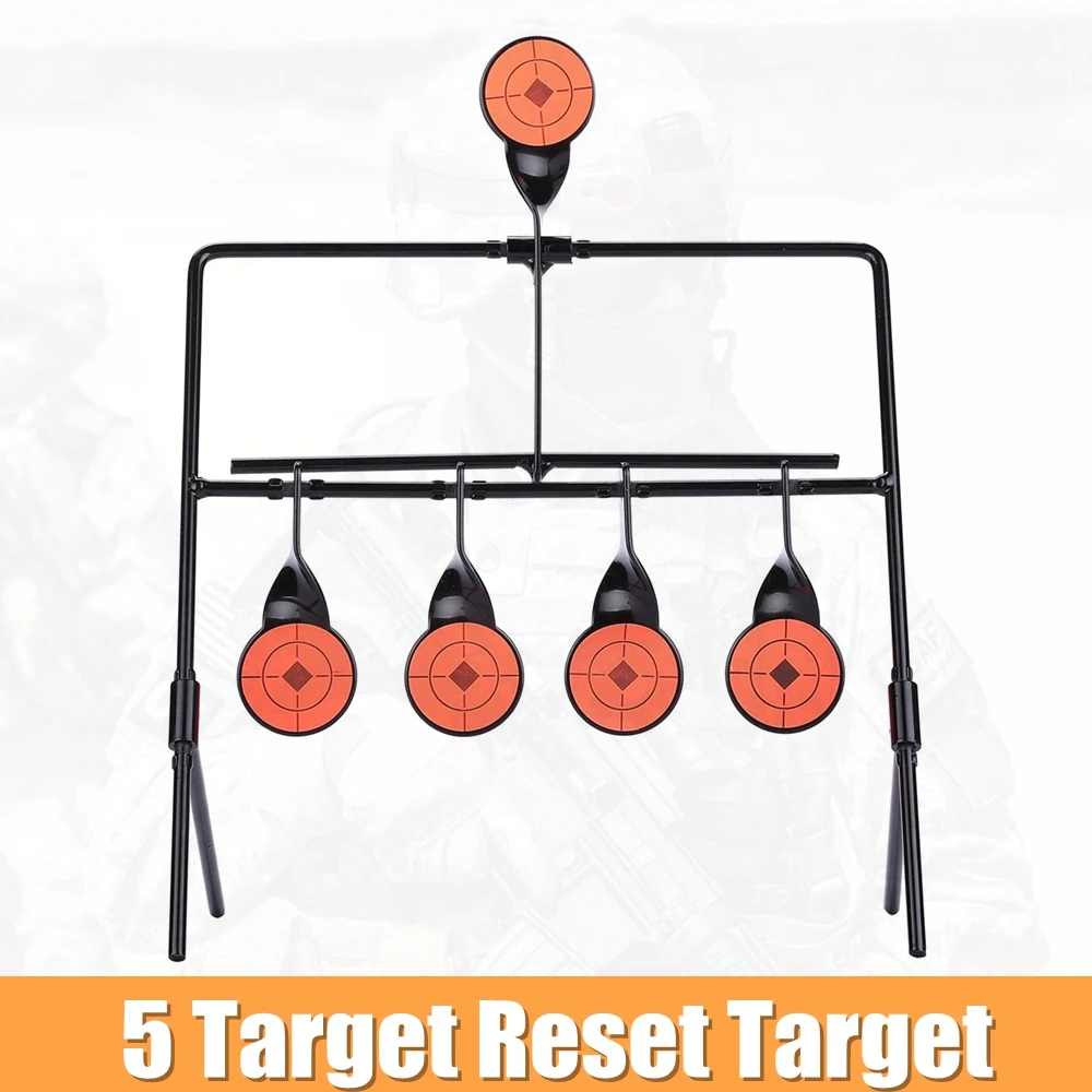 2/3/4/5/6/7/9 Targets Automatic Reset Rotating Shooting Metal Targets for Outdoor Hunting Shooting Practice/Playing