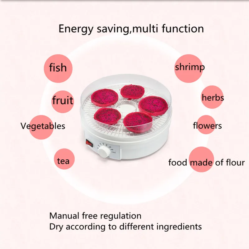 Food Dehydrator Meat Drying Machine Snack Food Fruit Dryer Home Use Multifunctional Kitchen Dehydrator