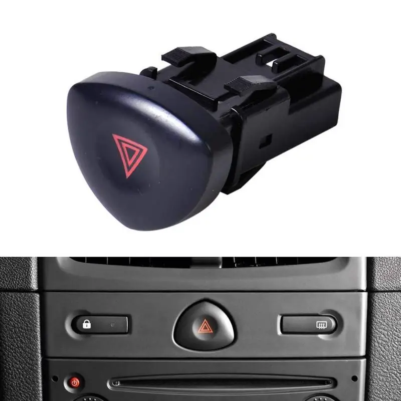 Emergency Hazard Lights Warning Switch Button Replace For Clio II Hatchback 2001-2003 2005 2006 8200442723 82000060036