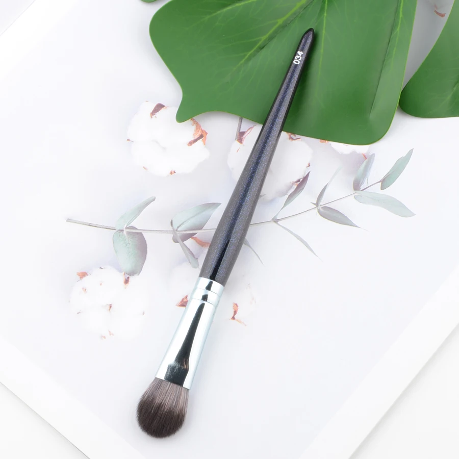 1 piece 034 Precision Highlighter Makeup Brushes Eyeshadow Blending Synthetic hair Wood handle Professional Make up tools