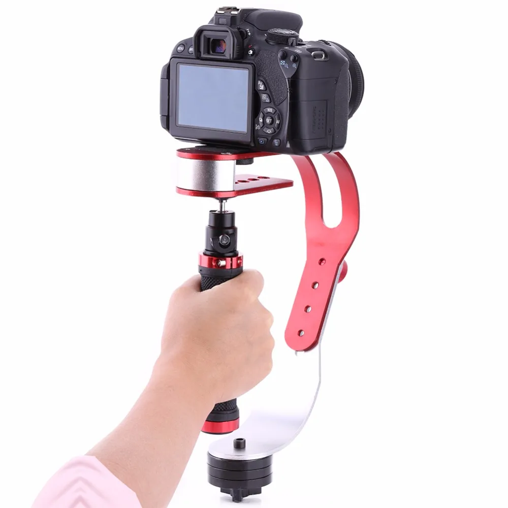 Handheld Stabilizer Gimbal for Gopro DSLR SLR Digital Camera Sport DV Aluminum Alloy estabilizador de camera DSLR Universal Red