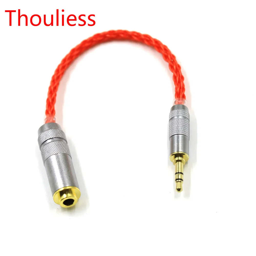 Thouliess UPOCC Silver Plated 4.4mm Balanced Female  to 3.5mm Stereo Male Audio Adapter Connector Cable