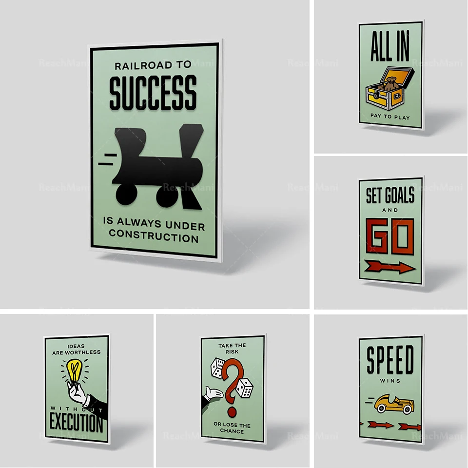 Affiche Le succès n'est jamais possédé, Art mural inspirant, Motivation Print