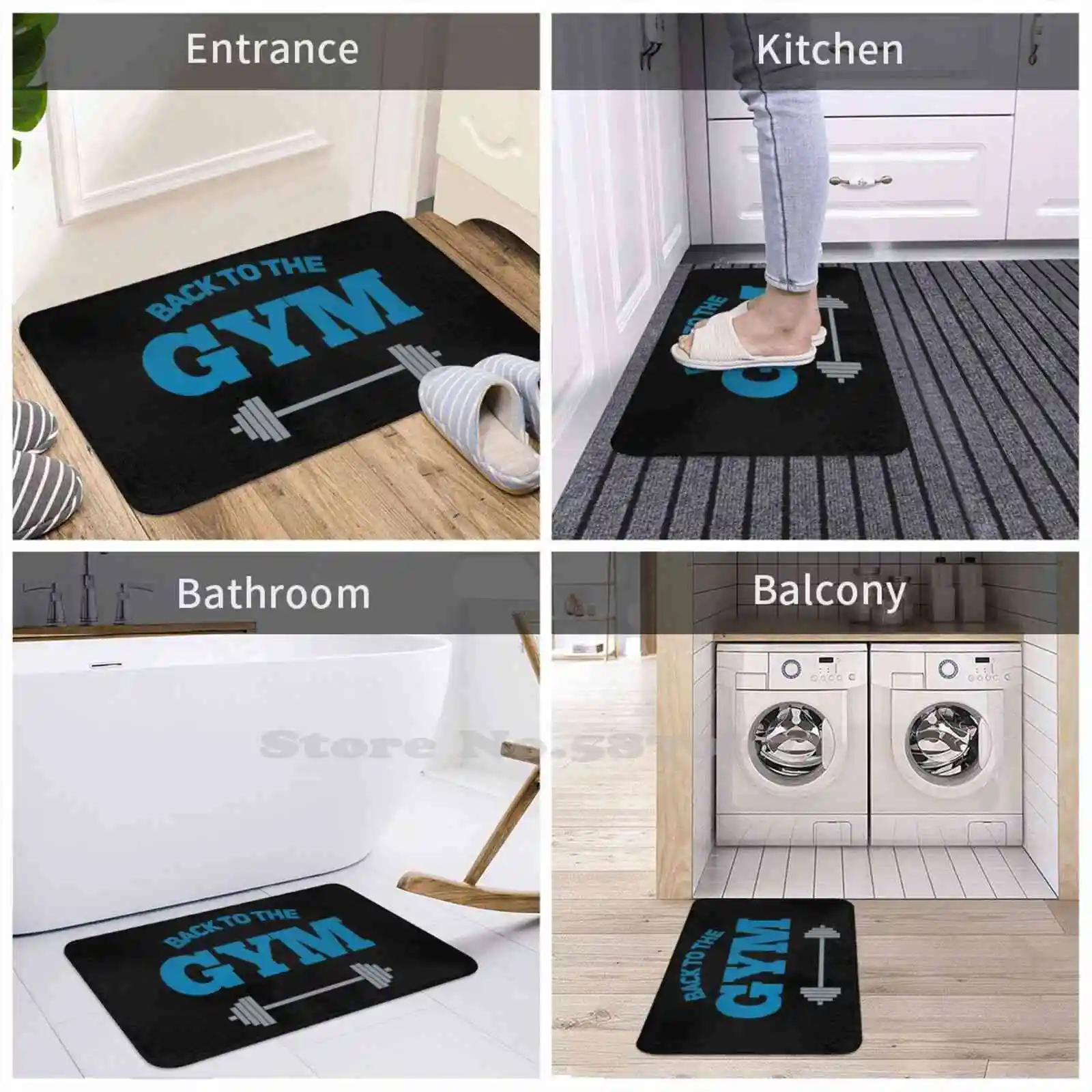 Gym Life Soft Cushion Home Carpet Door Mat Car Rug Gym Life Gym For Life Lifetime Gym Is Life Weights Mr Olympia Workout image 5