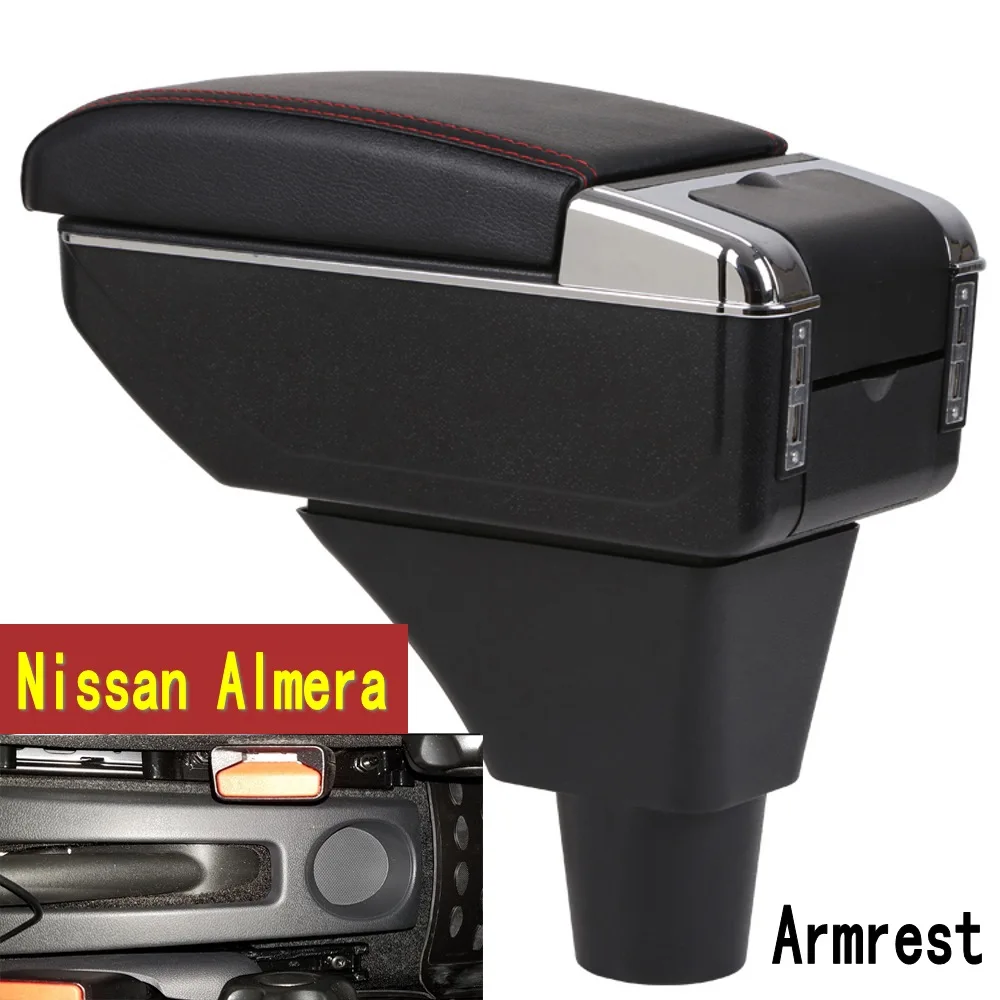 

Для Nissan Almera G15 центральной консоли подлокотник Подлокотник коробка центральный хранить содержимое коробки