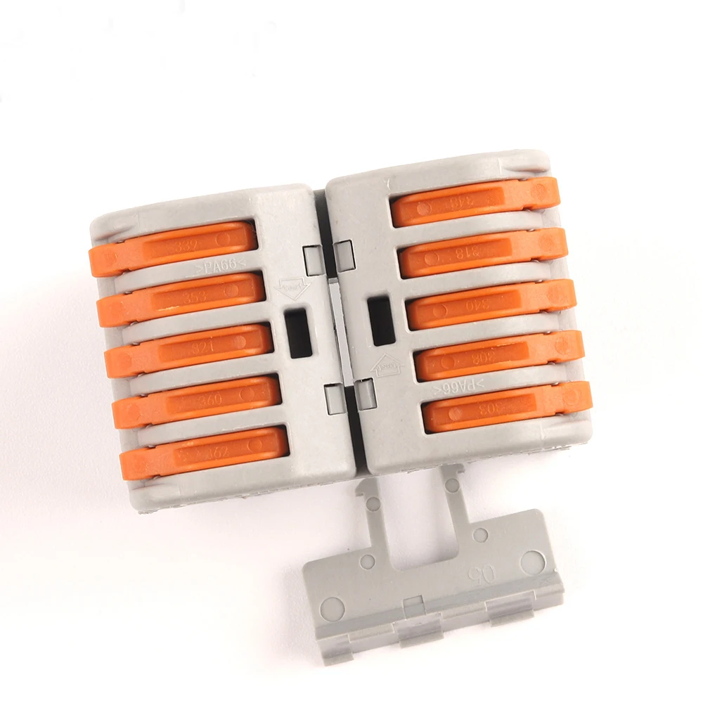 Din Rail Type Quick Wire Connector 211 222 Compact Splicing Dirigent Kabel Terminal Blok In Plaats Van UK2.5B