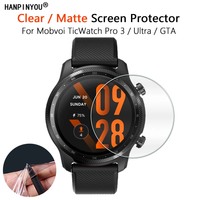 For Mobvoi TicWatch Pro 3 Ultra GTA Smart Watch Ultra Slim Clear / Anti-Fingerprint Matte Screen Protector Soft Film -Not Glass