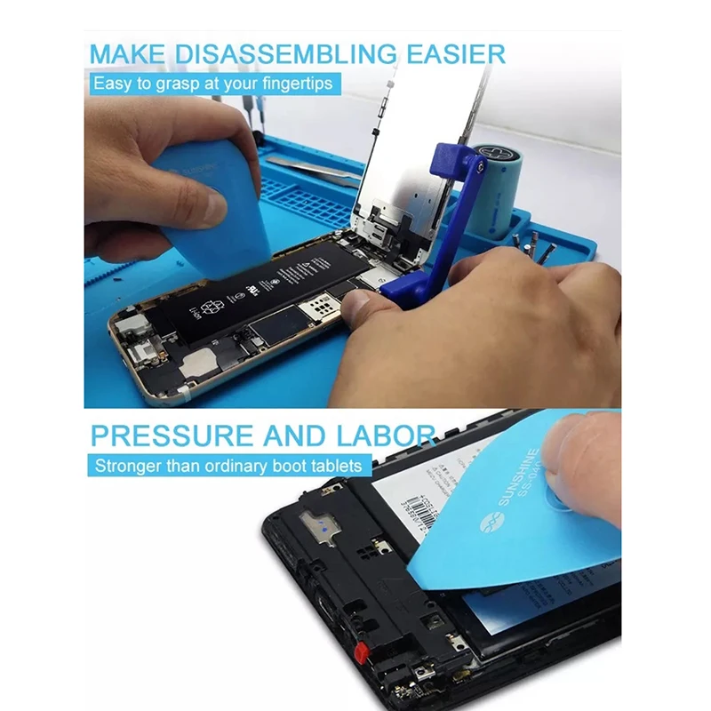 Sunshine SS-040 Anti-Statische Telefoon Demontage Gereedschap Batterij Teardown Kaart Vier-Hoek Gebogen Ontwerp Mobiele Telefoon Opening Gereedschap