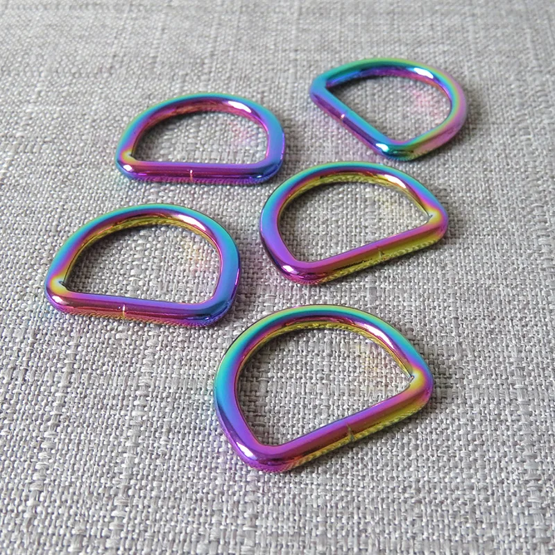 1 Pcs 15mm 20mm 25mm 32mm Metal D Ring Buckle DIY Handbag Straps Bag Dog Collar Leash Harness Belt Loop Clasp Sewing Accessories