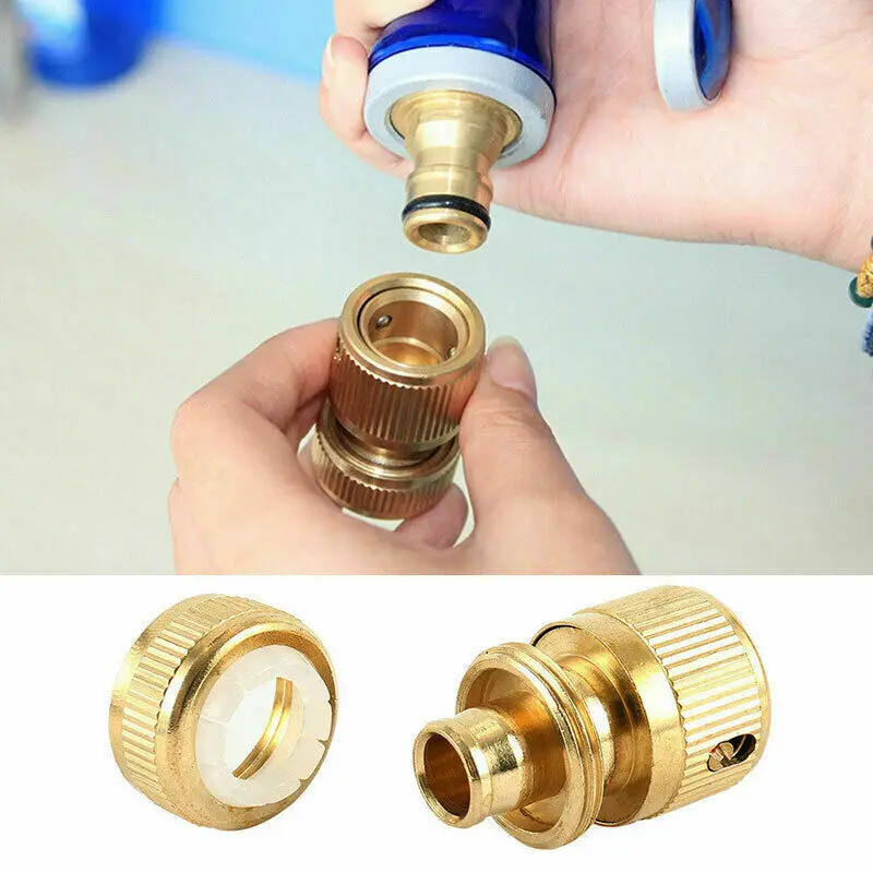 Bronze-Revestido Adaptador De Mangueira, Quick Connect Conector Giratório, Jardim Mangueira Acoplamento Sistemas, Rega Irrigação, 1/2\