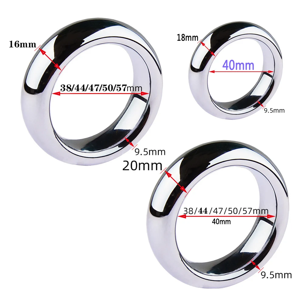 6 Size Metal Cock Ring Sex-Toys For Men Penis bondage lock Delay Ejaculation Penis Rings Weight Cockring Sex Toys For Adults 18