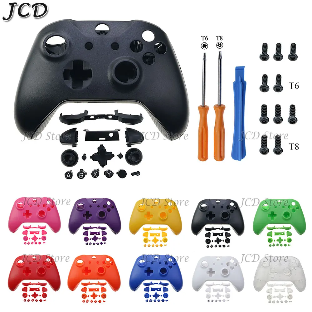 

JCD Full Housing Shell For Xbox One S Replacement Case With Buttons Kit Tools W/ Screws For Xbox one slim wireless Controller