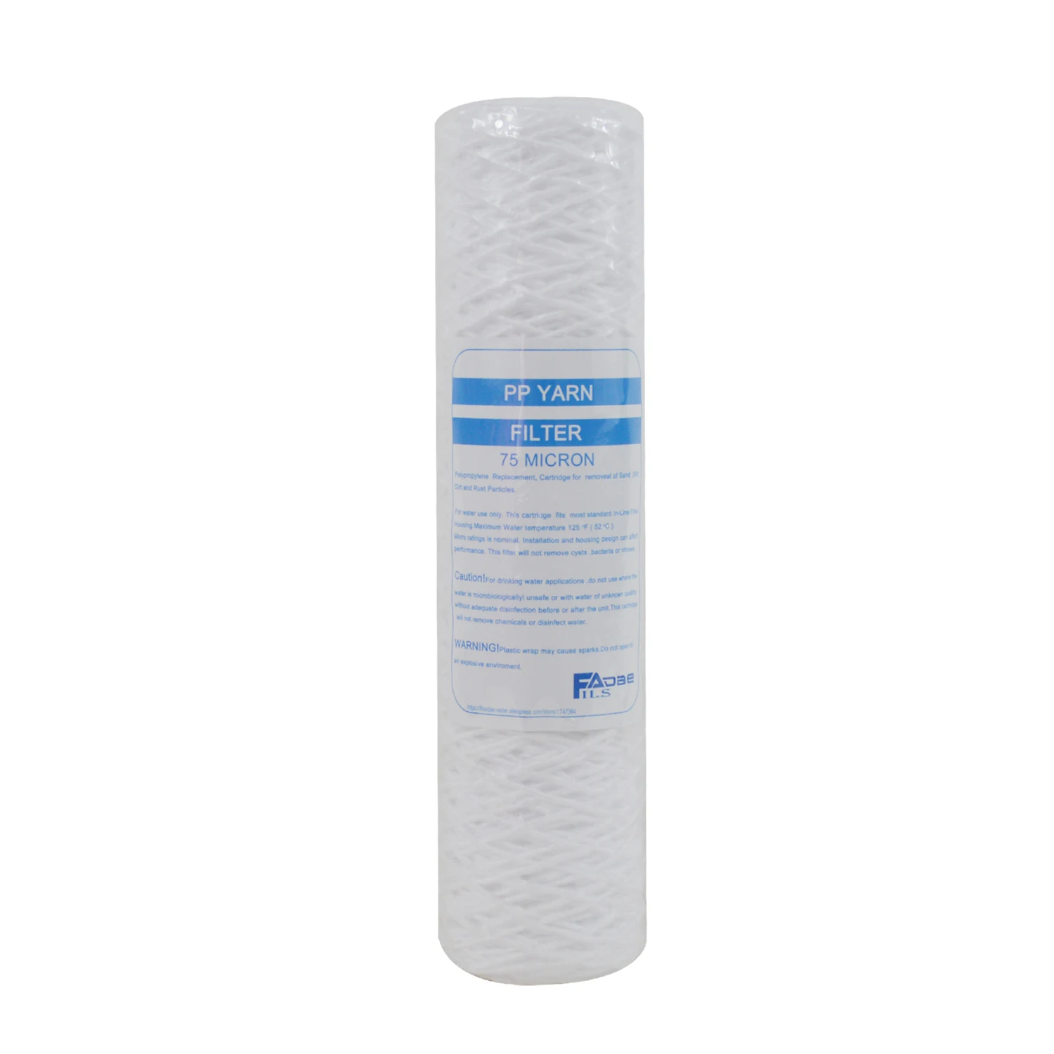 Universele Hele Huis String Wond Sediment Water Filter Cartridge 2.5 "X 10" - 75 Micron
