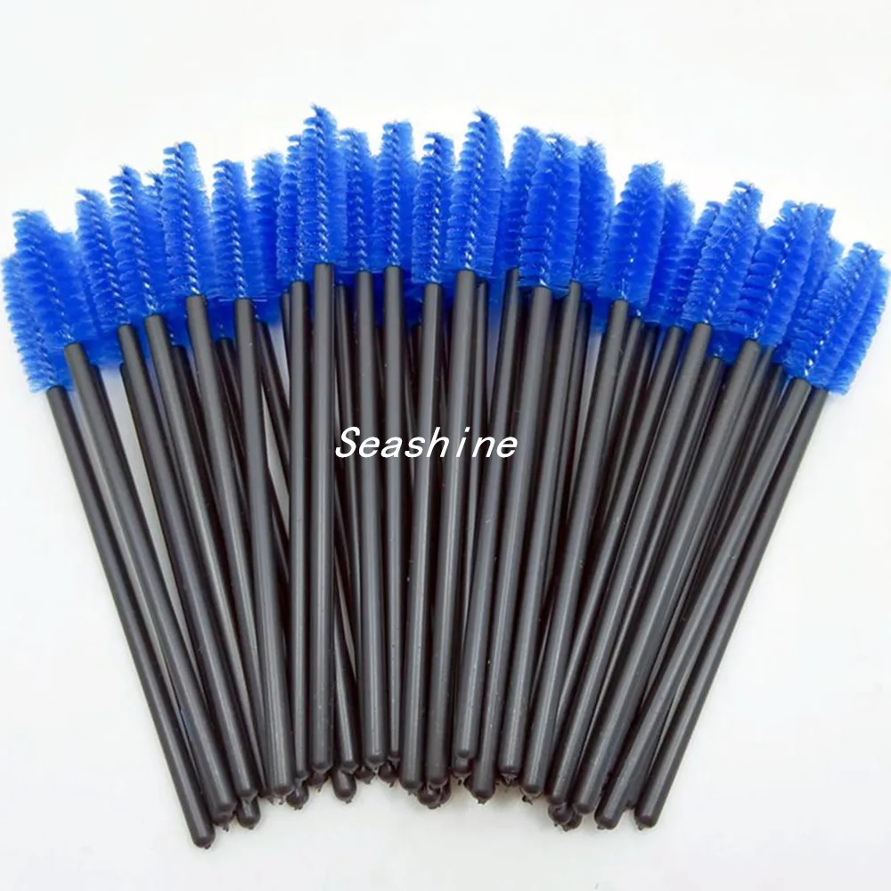 Seashine 50 pcs/lot  Disposable Mascara Wands Mini Eyelash Brushes Mascara Wand Applicator Micro Spoolie Brushes