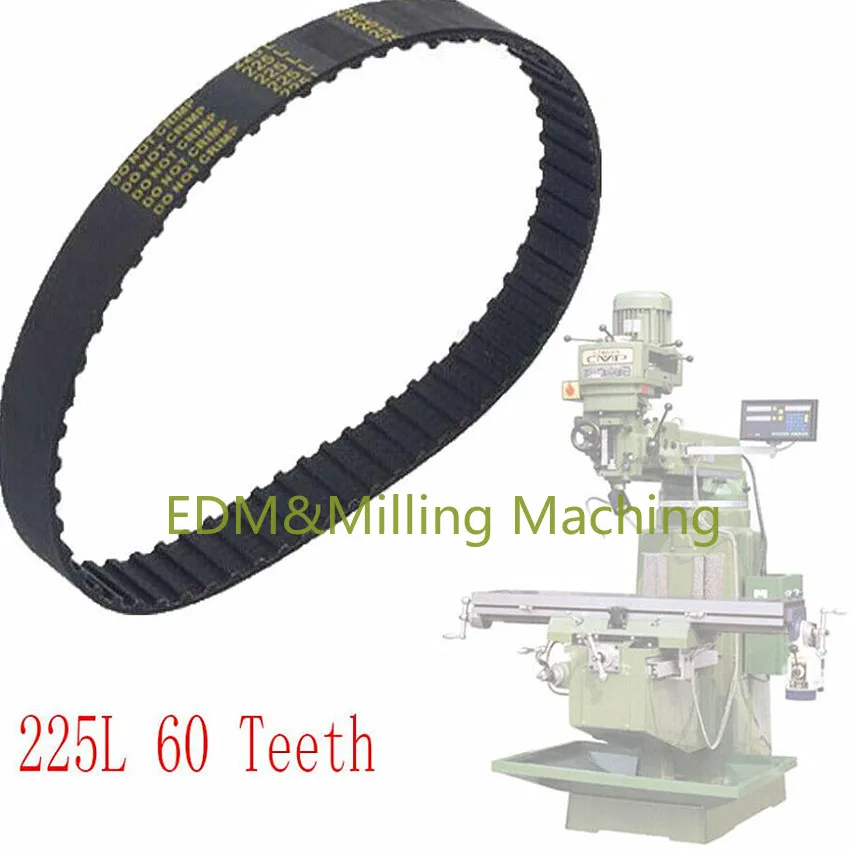 1x Milling Machine CNC Part Step Pulley Timing Belt Variable Speed 225L 60 Teeth For Bridgeport Mill Tool