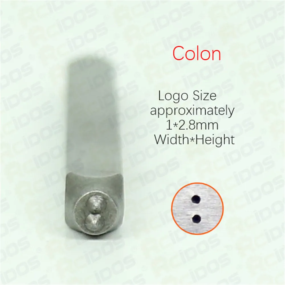 RCIDOS 3mm Exclamatory/Question/Dot/Full stop/Colon/Comma/Semicolon sign Metal jewelry Steel punch stamp