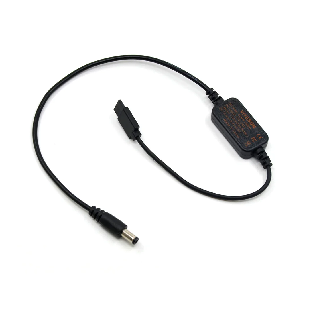 Cable adaptador reductor para DJI Ronin-S a fuente de alimentación para PW20 DR-E6 DR-E18 acoplador CC NPFW50 LPE6 LP-E17 BP-511 batería simulada