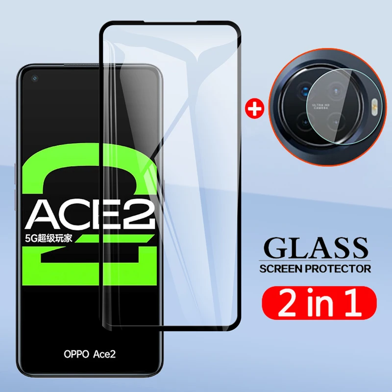 2 In 1 Back Camera Lens Film & Screen Protector Protective Tempered Glass For Oppo Ace2 Ace 2 6.55