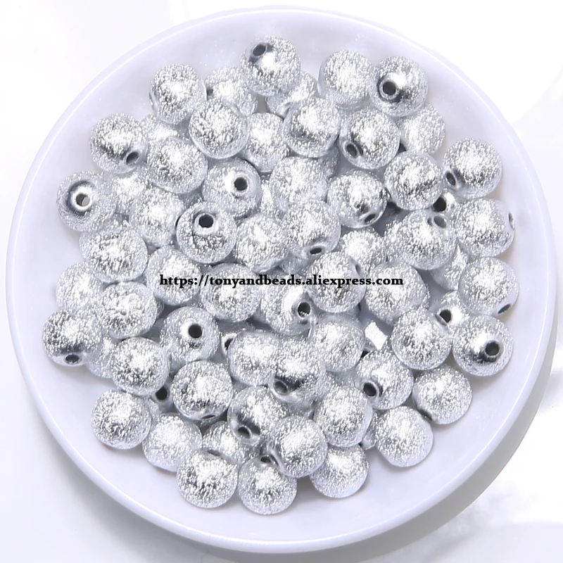 Gemischte Sternstaub-Acryl-Abstandsperlen, runde Kugeln, Charms, Zubehör, 4, 6, 8, 10, 12 mm, Größe wählbar, für Schmuckherstellung AC1 – Detail 3