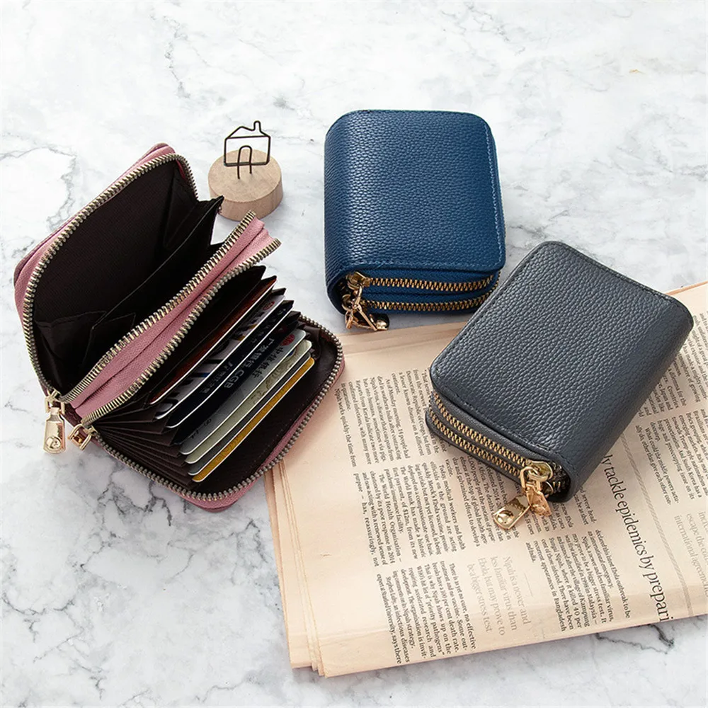 Fashion Pu Leather Zipper Wallet For Women Clutch Bag Card Holder Female Folding Small Coin Purse Money Change Pouch Key Storage