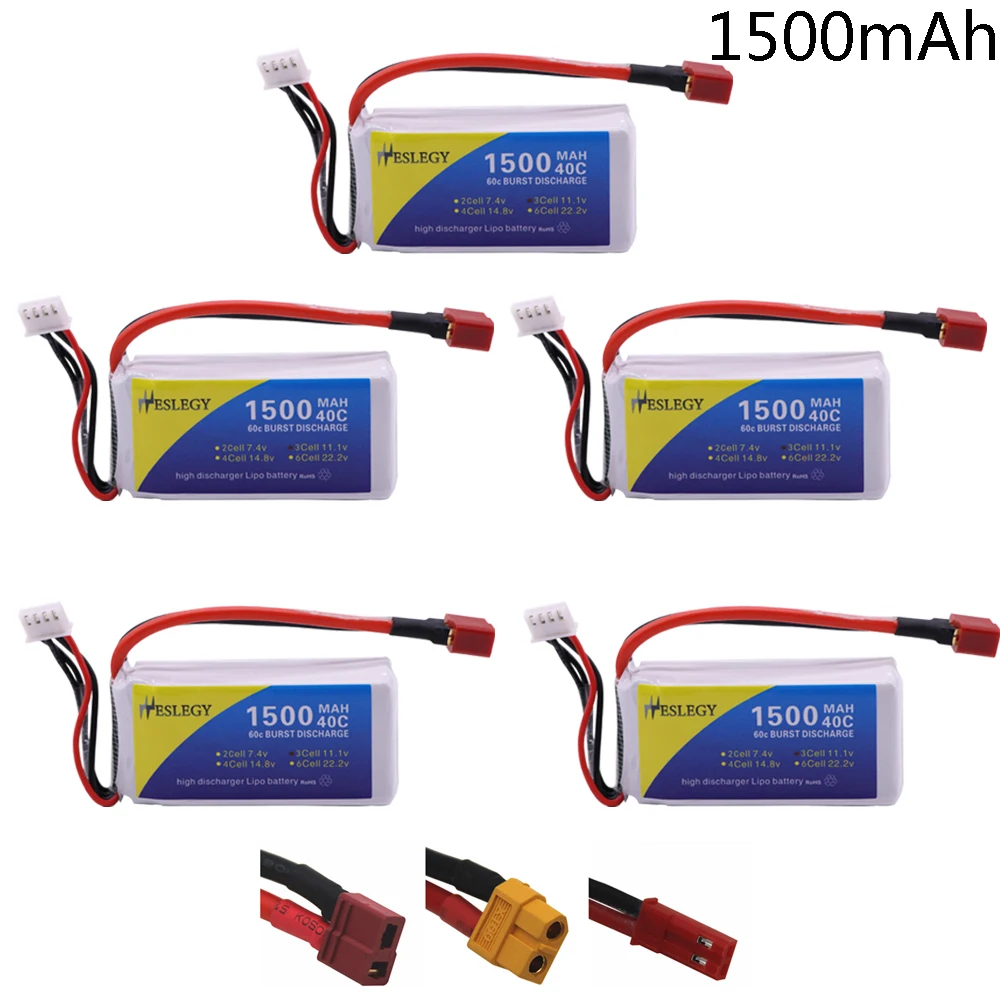 

Аккумулятор lipo, 11,1 В, 3S, 11,1 В, 1500 мА · ч, 40C, T/XT60/JSTPlug