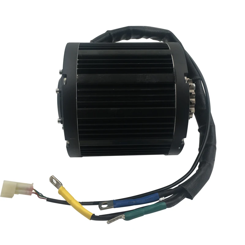 QS138-A 70H 3000W Mid-drive BLDC Motor with 428 Sprocket and Sinewave Controller with Phone App Program for Electric Vehicle