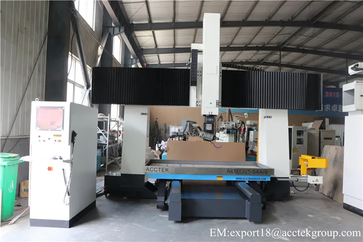 Acctek fabricante máquina fresadora de 5 eixos plástico espuma alumínio pedra 5d cnc centro de máquinas roteador para venda